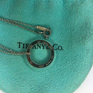 Tiffany & Co. Silver 925 1837 Circle Pendant Necklace 16"